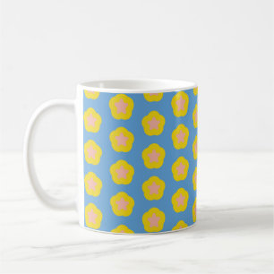 Farbenfrohes Sternmuster vintage Hintergrund abstr Kaffeetasse