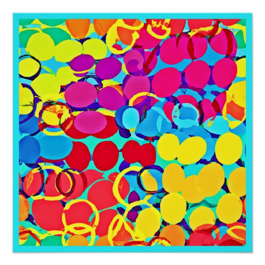 Farbenfrohes stilvolles und chic Spectrum-Muster Poster (Vorderseite)