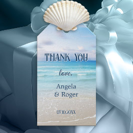 Farbenfrohes Strand-Hochzeitsgeschenk Danke Gesche Geschenkanhänger