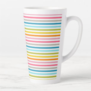 Farbenfrohes Streifenmuster Milchtasse