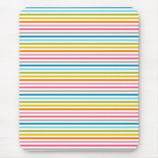 Farbenfrohes Streifenmuster Mousepad (Vorne)