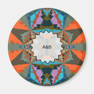 Farbenfrohes südwestliches geometrisches Muster Magnet