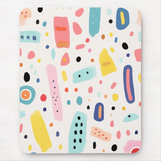 farbenfrohes süßes Elementedesign Mousepad (Vorne)
