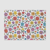 Farbenfrohes süßes Frühlingsblumen-Tissue-Papier Seidenpapier (Vorderseite)