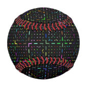Farbenfrohes Tech-Coding-Elektronik-Muster Baseball (Rückseite)