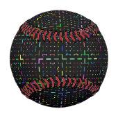 Farbenfrohes Tech-Coding-Elektronik-Muster Baseball (Vorderseite)