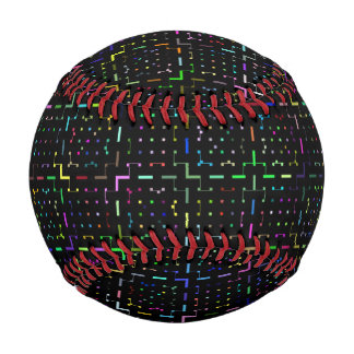 Farbenfrohes Tech-Coding-Elektronik-Muster Baseball