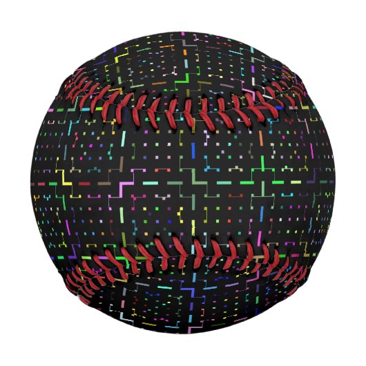 Farbenfrohes Tech-Coding-Elektronik-Muster Baseball (Vorderseite)