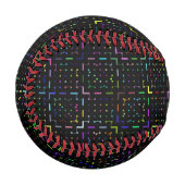 Farbenfrohes Tech-Coding-Elektronik-Muster Baseball (Vorderseite Links)