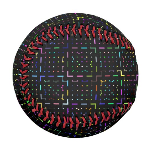 Farbenfrohes Tech-Coding-Elektronik-Muster Baseball (Vorderseite Links)
