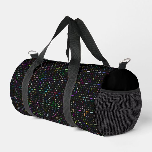 Farbenfrohes Tech-Coding-Elektronik-Muster Duffle Bag (Rechte Ecke)