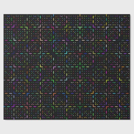 Farbenfrohes Tech-Coding-Elektronik-Muster Geschenkpapier (Flach)