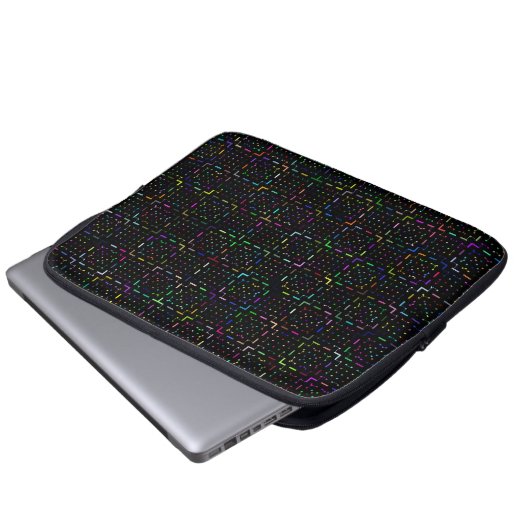 Farbenfrohes Tech-Coding-Elektronik-Muster Laptopschutzhülle (Vorne Knopf)