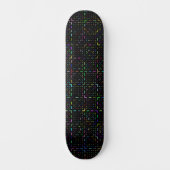 Farbenfrohes Tech-Coding-Elektronik-Muster Skateboard (Vorderseite)