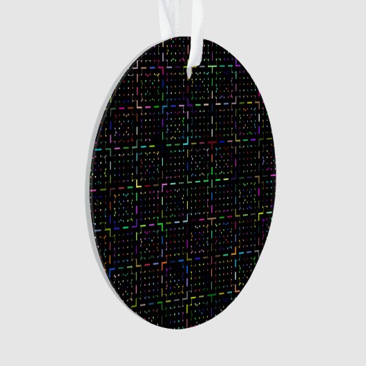 Farbenfrohes Tech-Coding-Elektronikmuster Ornament (Vorderseite)
