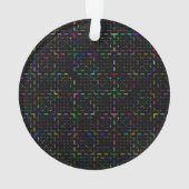 Farbenfrohes Tech-Coding-Elektronikmuster  Ornament (Rückseite)