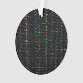 Farbenfrohes Tech-Coding-Elektronikmuster Ornament (Vorderseite)