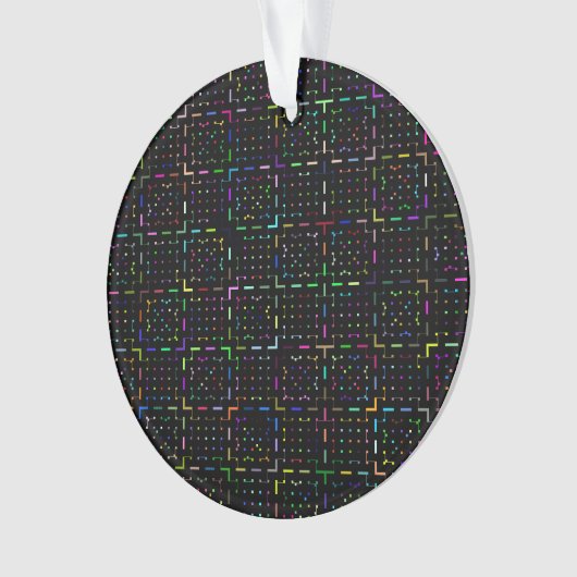 Farbenfrohes Tech-Coding-Elektronikmuster Ornament (Vorderseite)