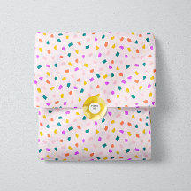 Farbenfrohes Terrazzo-Confetti-Muster Pink Lemonad