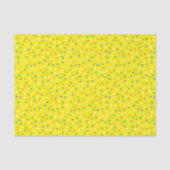 Farbenfrohes Terrazzo-Konfetti-Muster Helles Zitro Seidenpapier (Vorderseite)