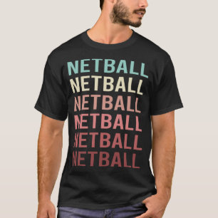 Farbenfrohes Text Netzball T-Shirt
