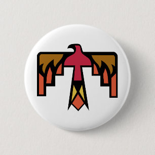 Farbenfrohes Thunderbird-Design Button