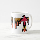 Farbenfrohes Thunderbird-Design Kaffeetasse (VorderseiteRechts)
