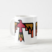 Farbenfrohes Thunderbird-Design Kaffeetasse (Vorderseite Links)