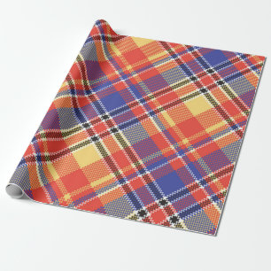Farbenfrohes, trendiges, geometrisches Vintage-Mus Geschenkpapier