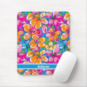 Farbenfrohes tropisches Blumenmuster Mousepad (Mit Mouse)