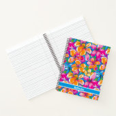 Farbenfrohes tropisches Blumenmuster Notizblock (Innenseite)