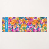 Farbenfrohes tropisches Blumenmuster Yogamatte (Vorderseite (Horizontal))