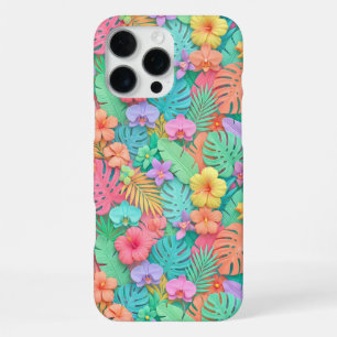 Farbenfrohes tropisches florales botanisches Muste iPhone 16 Pro Max Hülle