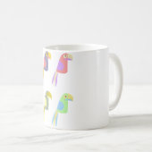 Farbenfrohes tropisches Papageienmuster Kaffeetasse (VorderseiteRechts)