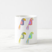 Farbenfrohes tropisches Papageienmuster Kaffeetasse (Mittel)