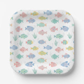 Farbenfrohes Tulimet Tropischer Fisch Muster Pappteller (Vorderseite)