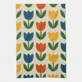 Farbenfrohes Tulpenmuster Geschirrtuch (Vertikal)