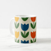 Farbenfrohes Tulpenmuster Kaffeetasse (Vorderseite Links)