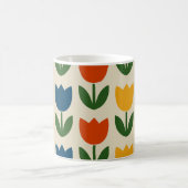 Farbenfrohes Tulpenmuster Kaffeetasse (Mittel)