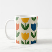 Farbenfrohes Tulpenmuster Kaffeetasse (Links)