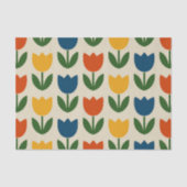 Farbenfrohes Tulpenmuster Seidenpapier (Vorderseite)