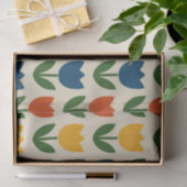 Farbenfrohes Tulpenmuster Seidenpapier (Geschenk)
