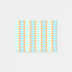 Farbenfrohes Türkis Blau Orange Gelb Muster Post-it Klebezettel