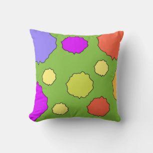 Farbenfrohes und funky geometrisches Kissen mit Pu