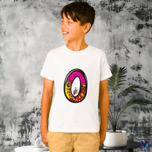 Farbenfrohes und lustiges Monogramm O Tribal und D T-Shirt