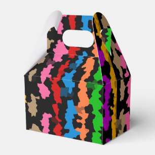 Farbenfrohes unregelmäßiges abstraktes Design Schw Geschenkschachtel