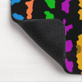 Farbenfrohes unregelmäßiges abstraktes Design Schw Mousepad (Ecke)