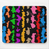 Farbenfrohes unregelmäßiges abstraktes Design Schw Mousepad (Vorne)