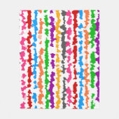 Farbenfrohes unregelmäßiges abstraktes Design Weiß Fleecedecke (Vorderseite)