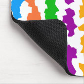 Farbenfrohes unregelmäßiges abstraktes Design Weiß Mousepad (Ecke)